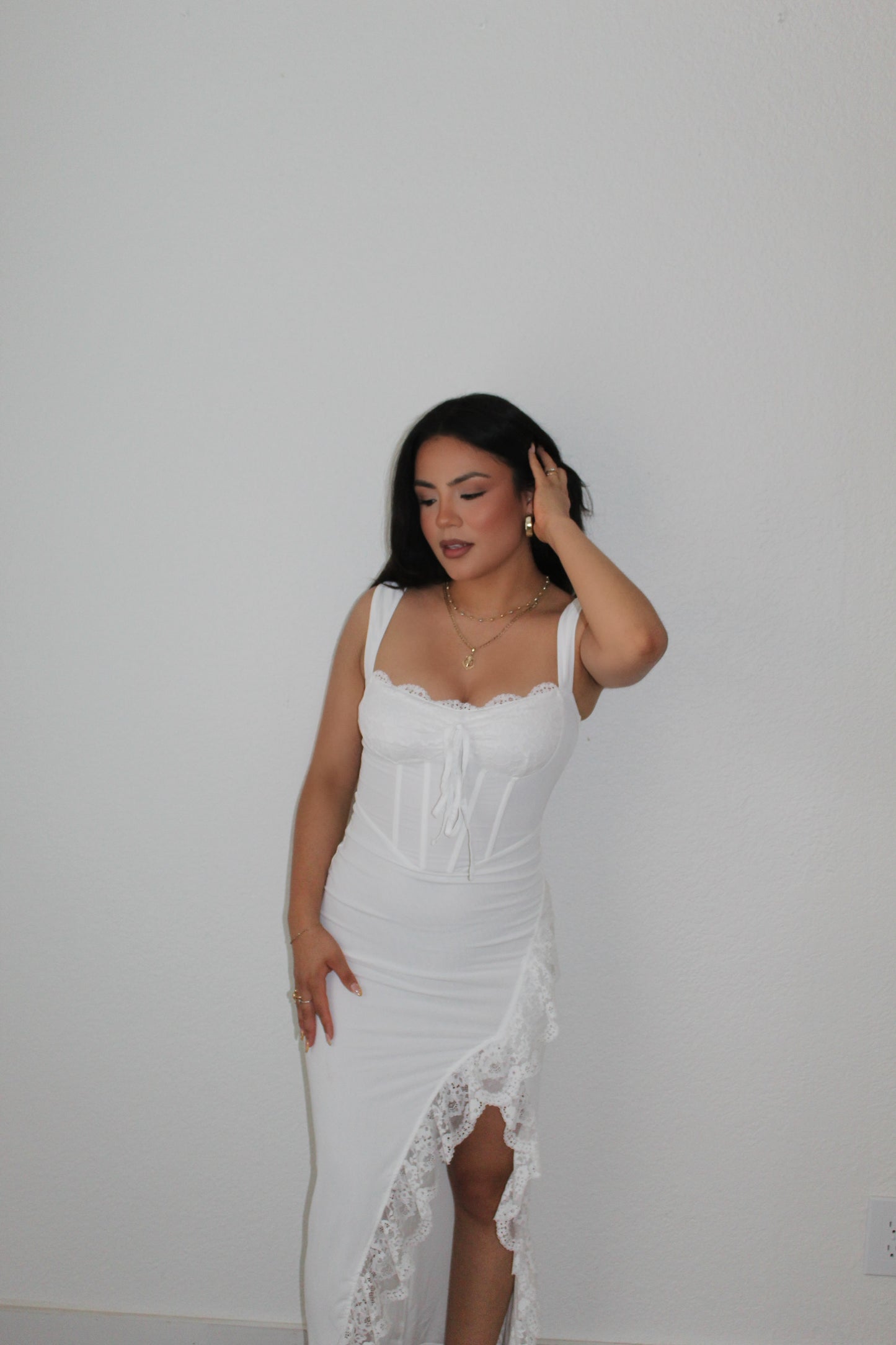 White Tory Midi Dress