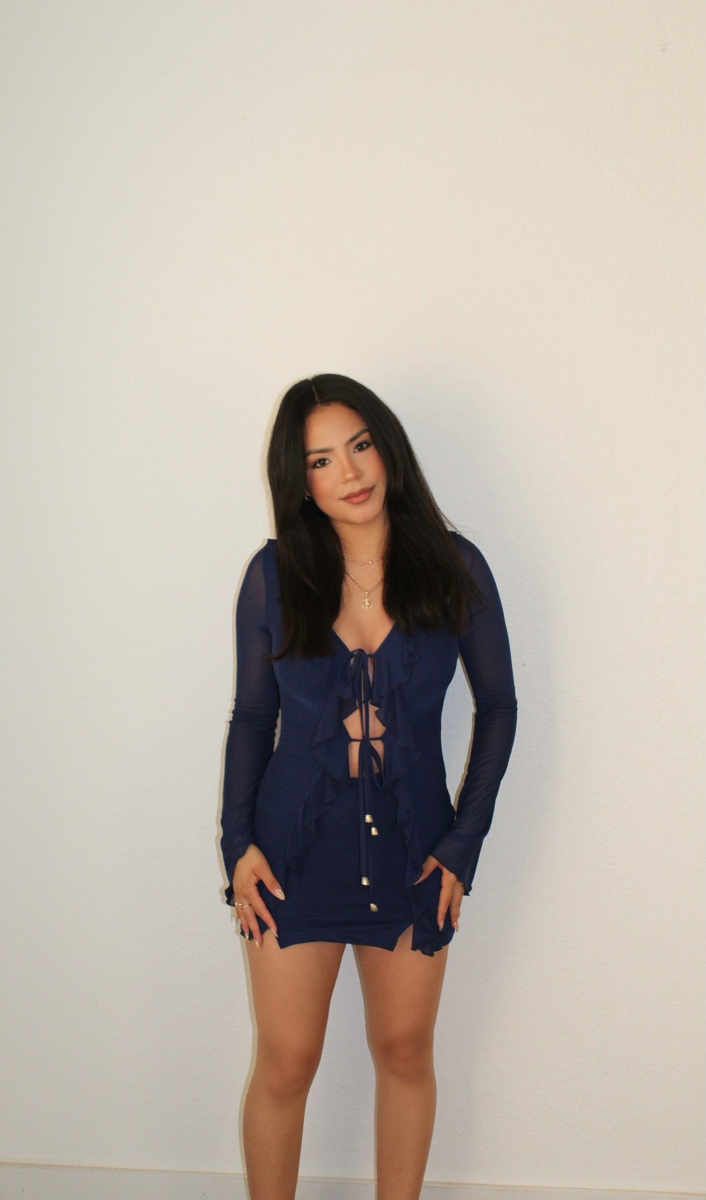 Cristy Navy Blue Mini Dress