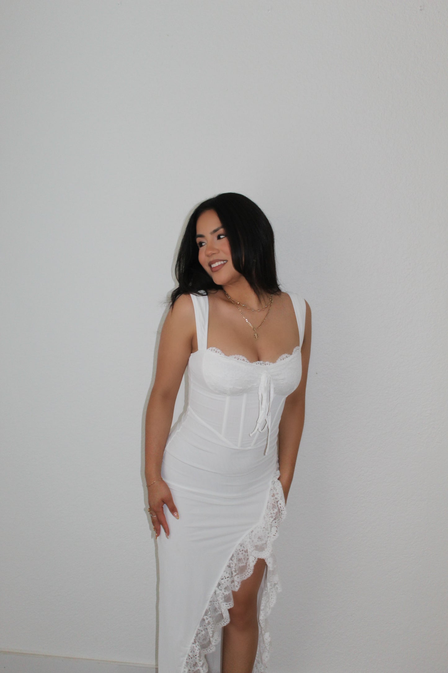 White Tory Midi Dress