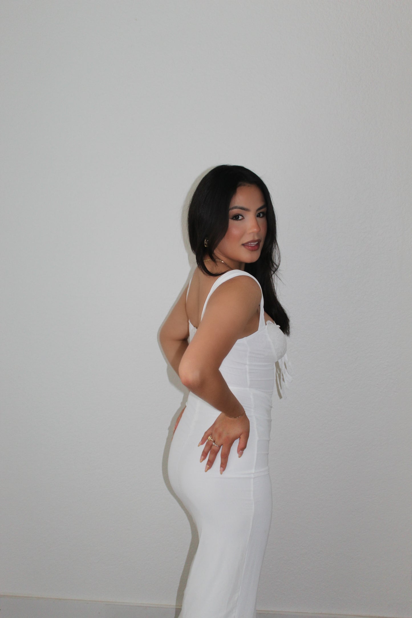 White Tory Midi Dress
