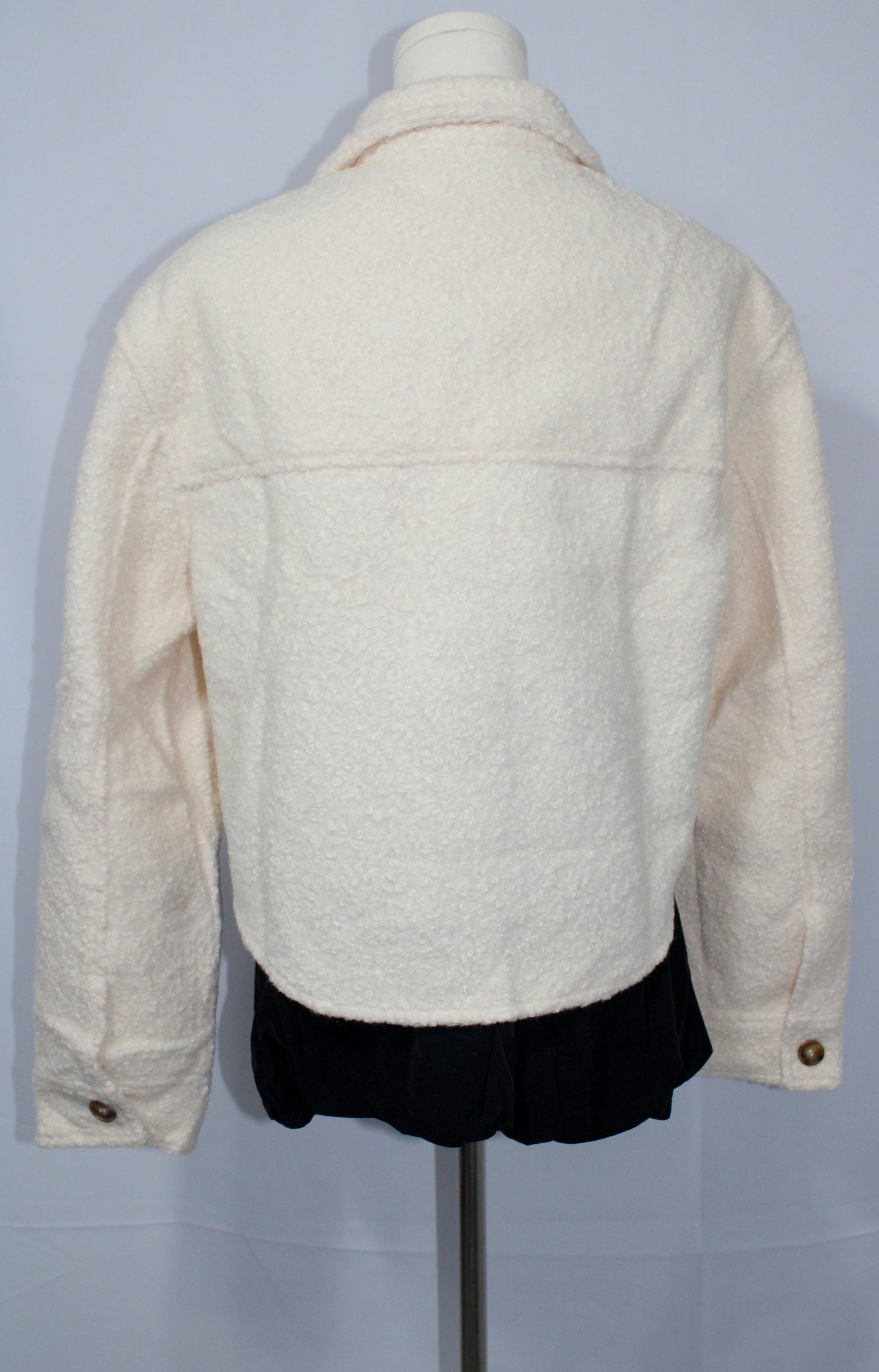 Fran Faux Sherpa Cropped Jacket