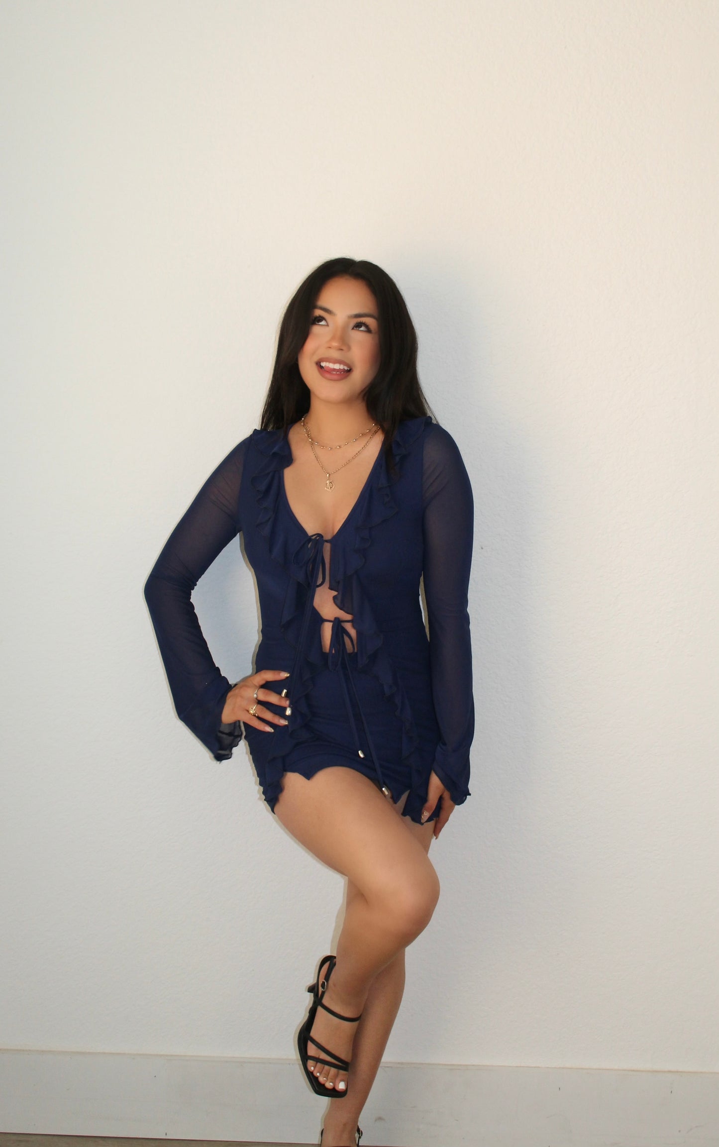 Cristy Navy Blue Mini Dress