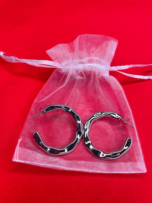 Silver hoops